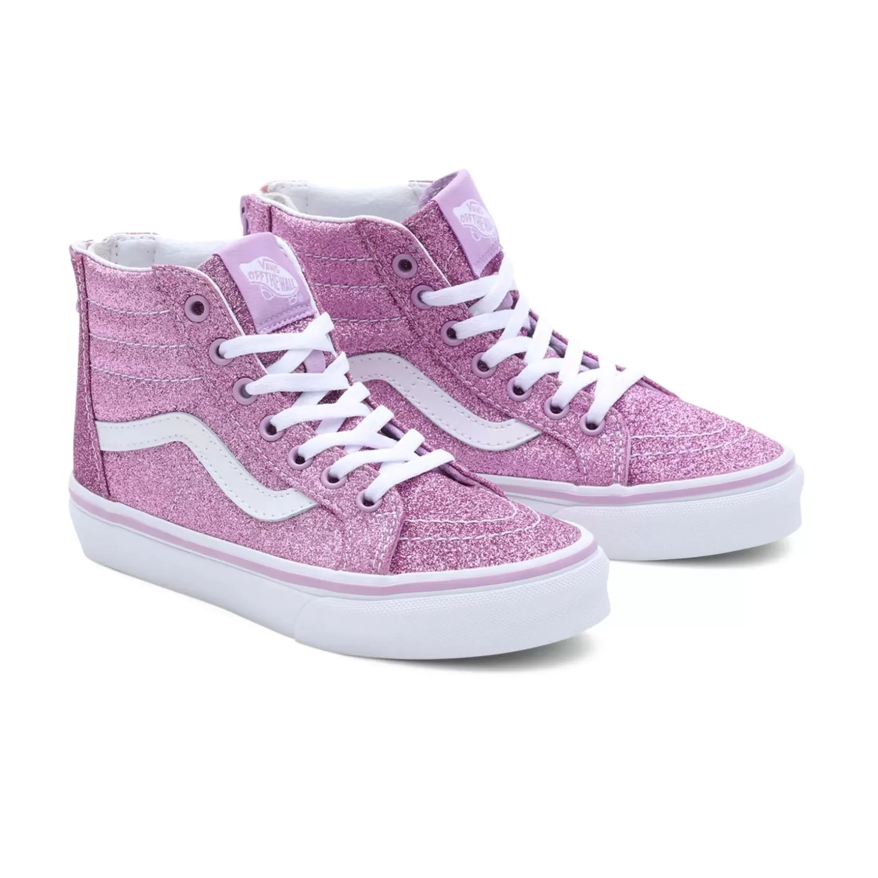 Kids VANS Easy On, Easy Off>Kids Glitter Sk8-Hi Zip Shoes (4-8 Years)