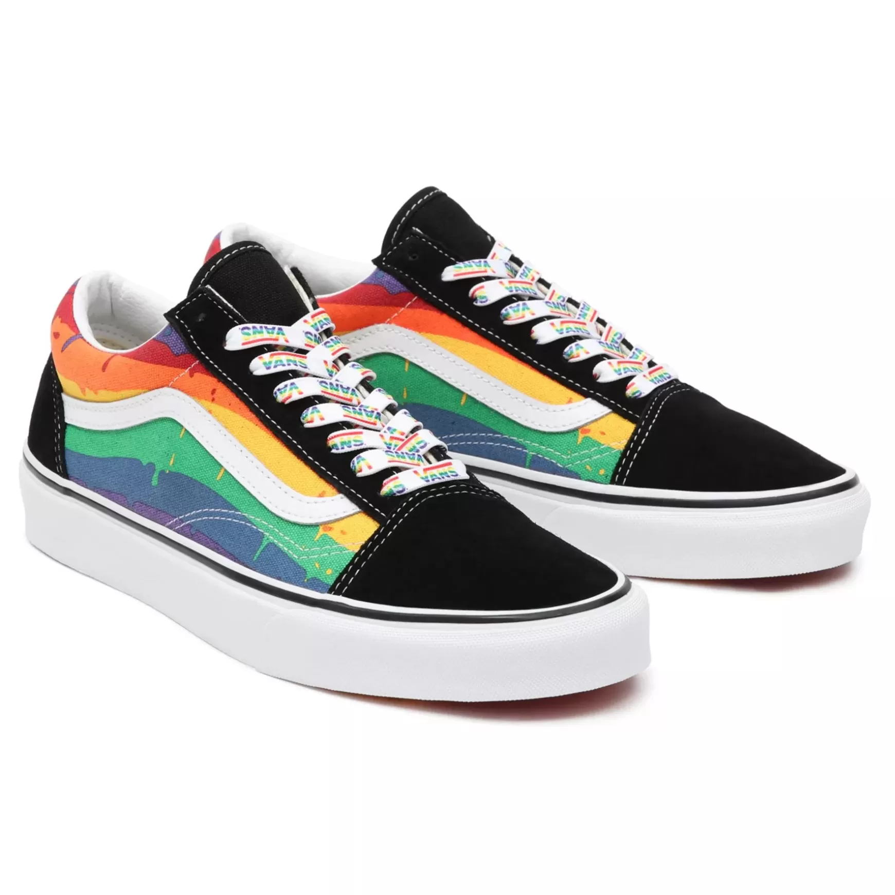 Men VANS Classics>Rainbow Drip Old Skool Shoes