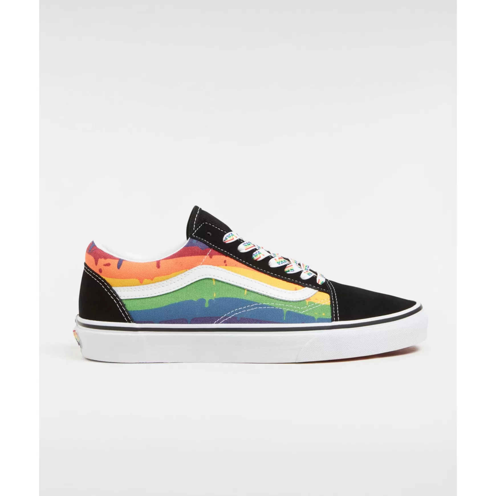 Women VANS Classics>Rainbow Drip Old Skool Shoes