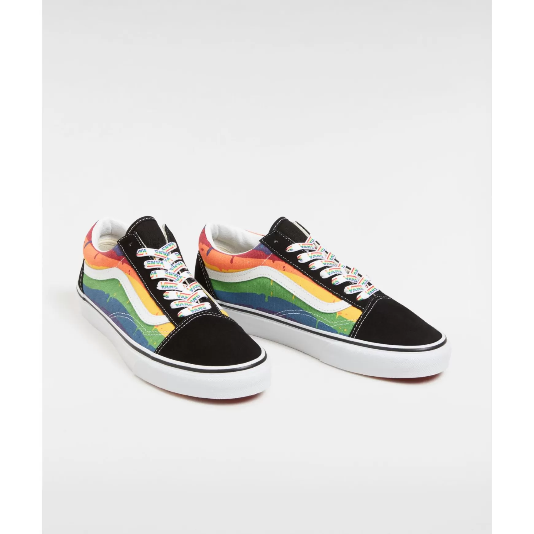 Women VANS Classics>Rainbow Drip Old Skool Shoes