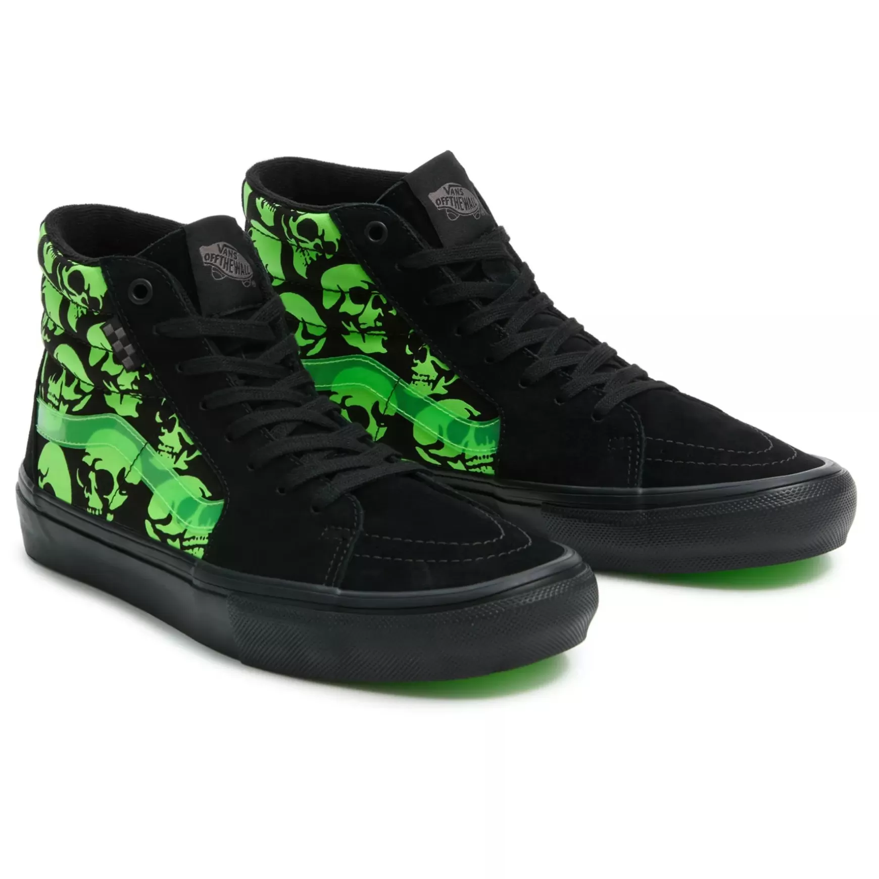 Men VANS Hi-Top Shoes>Skate Sk8-Hi Glow Skulls Shoes