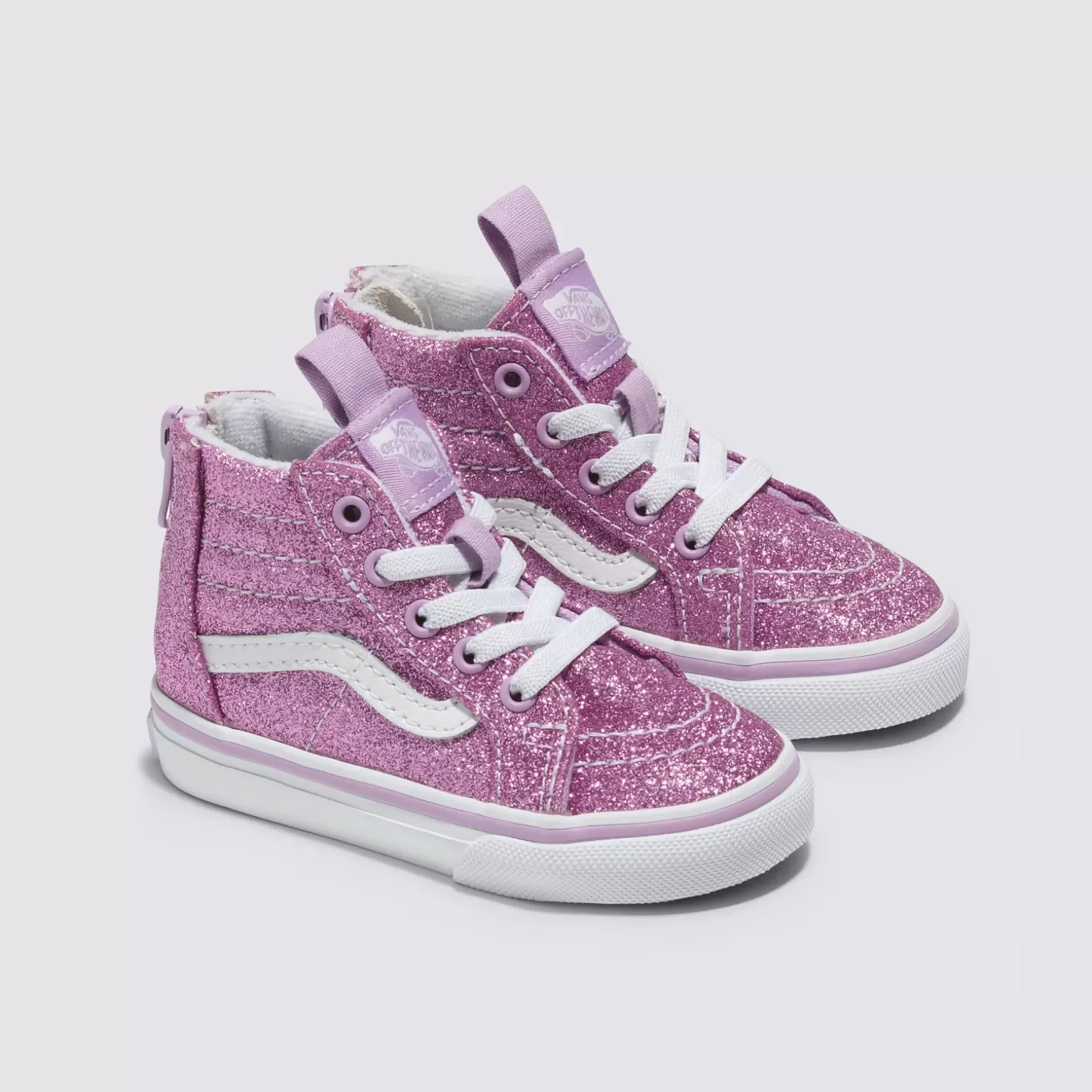 Kids VANS Classics>Toddler Glitter Sk8-Hi Zip Shoes (1-4 Years)